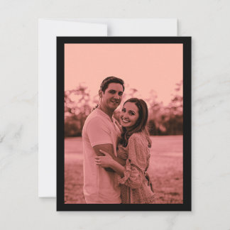 Dusty Rose Elegant Minimalist Photo Save the Date 
