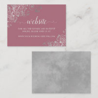 Dusty Rose Elegant Silver Lace Wedding Website
