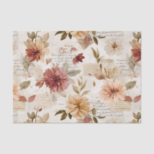 Dusty Rose Fall Floral Tissue Paper