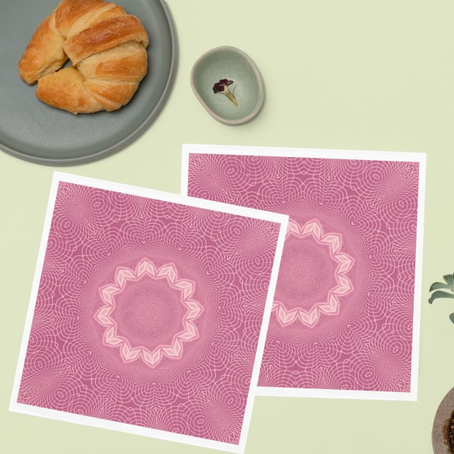 Dusty Rose Faux Tulle Design Napkin (Creator Uploaded)