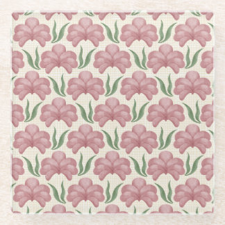 Dusty Rose Flora Glass Coaster