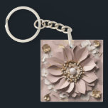 Dusty Rose Floral - Acrylic Keychain<br><div class="desc">Dusty Rose Floral - Acrylic Keychain
Design 01
A perfect little gift!</div>