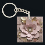 Dusty Rose Floral - Acrylic Keychain<br><div class="desc">Dusty Rose Floral - Acrylic Keychain
A perfect little gift!</div>
