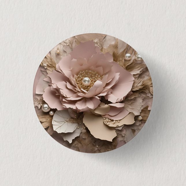 Dusty Rose Floral - Button (Front)
