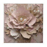 Dusty Rose Floral - Ceramic Tile<br><div class="desc">Dusty Rose Floral - Ceramic Tile 
Design 03
A perfect little gift!</div>
