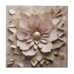 Dusty Rose Floral - Ceramic Tile<br><div class="desc">Dusty Rose Floral - Ceramic Tile
Wooden Keepsake Box 
Design 09
A perfect little gift!</div>