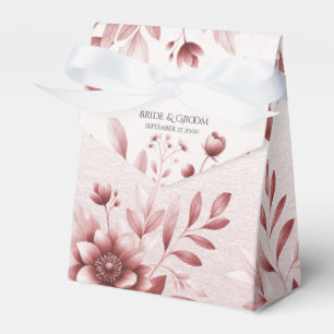 Dusty Rose Floral Favour Box