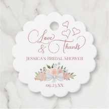 Dusty Rose Floral Love & Thanks Bridal Shower