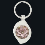 Dusty Rose Floral - Metal Keychain<br><div class="desc">Dusty Rose Floral - Metal Keychain
A perfect little gift!</div>