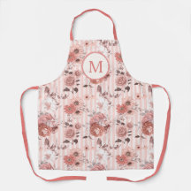 Dusty Rose Floral Monogram