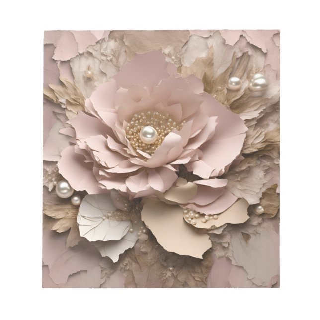 Dusty Rose Floral - Notepad (Front)