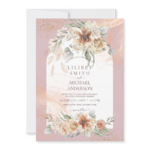 Dusty Rose Floral Pampas Grass REHEARSAL DINNER