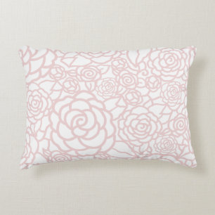 Dusty Rose Floral Pattern Decorative Cushion
