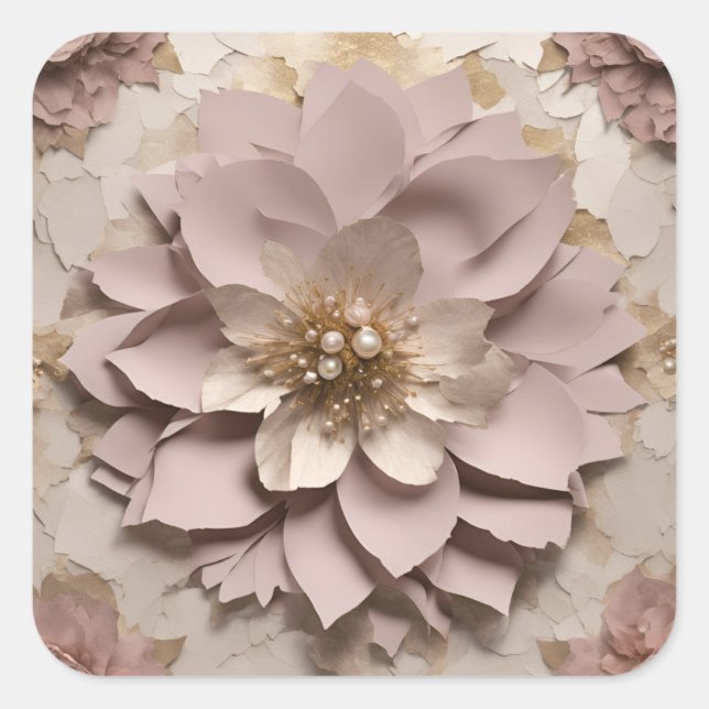 Dusty Rose Floral - Sticker (Front)