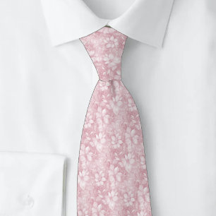Dusty Rose Floral Tie
