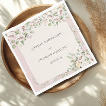 Dusty rose floral watercolor wedding