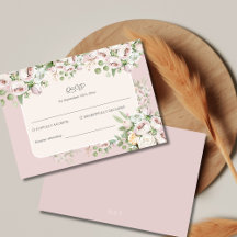 Dusty rose floral watercolor wedding