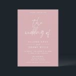 Dusty Rose Floral Wedding Invitation<br><div class="desc">This timeless,  romantic design features soft colours and white accents. All aspects of this design can be edited (font,  text size,  or floral accents moved/removed) to fit your needs. Please contact me if you need help with this design.</div>