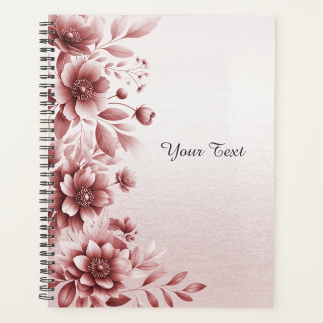 Dusty Rose Floral Wedding Planner (Front)
