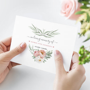 Dusty Rose Flowers Share a Memory Attendance  Announcement