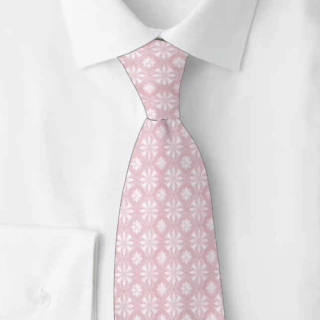 Dusty Rose Geometric Petals Tie (Creator Uploaded)