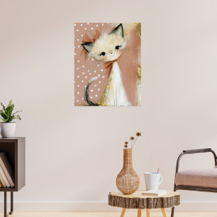 Dusty Rose Gold Foil Fine Art Painting Poster