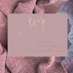 Dusty Rose Gold Pink Wedding, Bridal Shower RSVP