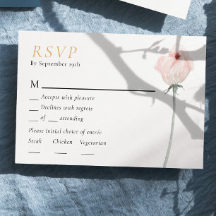 Dusty Rose Gold Sage Green Wedding Menu RSVP