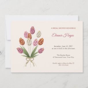 Dusty Rose Gomphrena Boho Bridal Shower Invitation