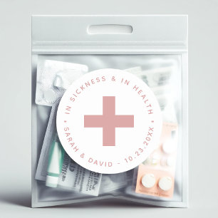Dusty Rose Hangover Kit In Sickness and in Health Classic Round Sticker