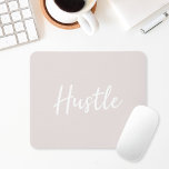Dusty Rose Hustle Mouse Pad<br><div class="desc">Custom-designed motivational mouse pad featuring "Hustle" modern hand lettering design.</div>