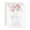 Dusty Rose Ivory Floral Budget Wedding Invitation