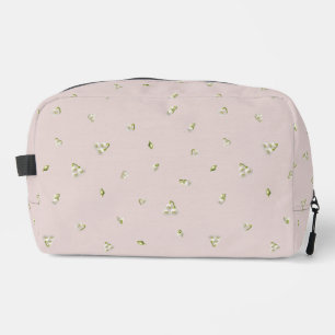 Dusty Rose Japanese Lily of the Valley Floral Patt Dopp Kit