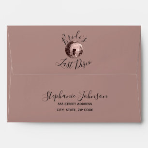 Dusty Rose Last Disco Bachelorette Weekend  Envelope