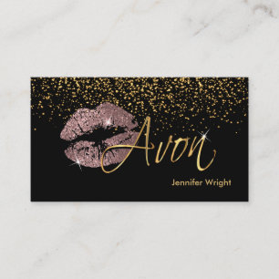 Dusty Rose Lips 2 - Avon Business Card