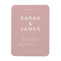 Dusty Rose Minimalist Modern Wedding Save the Date