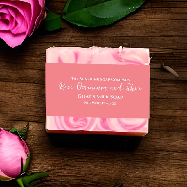 Dusty Rose Minimalist Soap Belly Band Invitation Belly Band (Creator Uploaded)