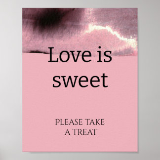 Dusty Rose Modern love is sweet bridal shower    Poster