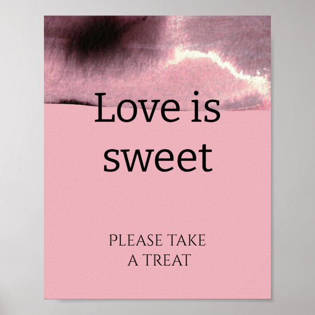 Dusty Rose Modern love is sweet bridal shower    Poster (Front)