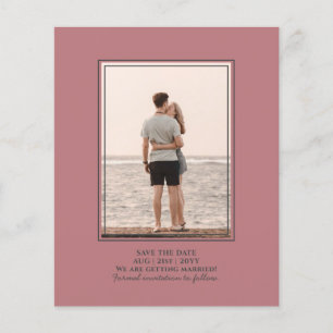 Dusty Rose Monochrome Wedding Flyer
