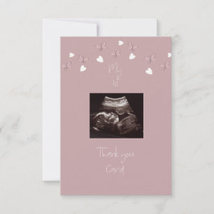 Dusty Rose My 1st Thank You Card Funny