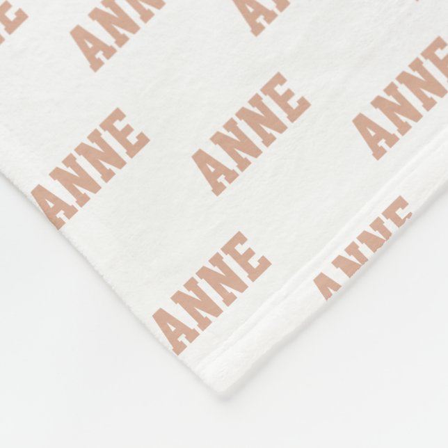 Dusty Rose Name Simple Pattern  Fleece Blanket (Corner)