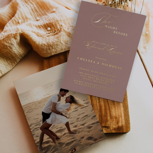 Dusty Rose Night Before Rehearsal Dinner Gold (Creator Uploaded)