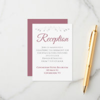 Dusty Rose on White Elegant Wedding Reception