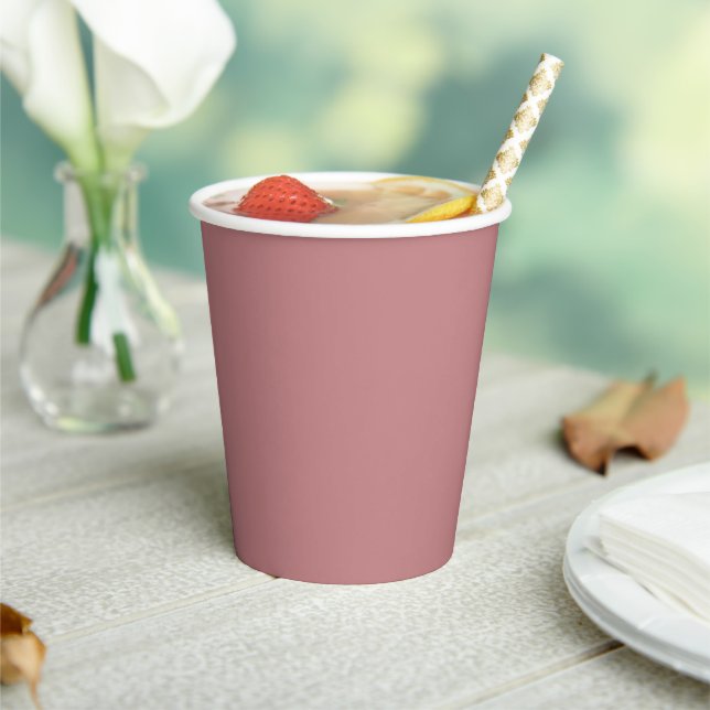 Dusty Rose Paper Cups (Insitu)