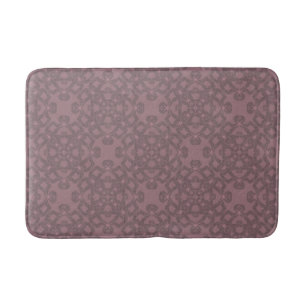 Dusty rose pattern bath mat