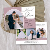 Dusty Rose Pink 4 Arched Photo Wedding Calligraphy