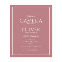 Dusty Rose Pink all-in-1 Wedding with RSVP