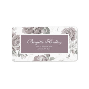 Dusty rose pink engagement party label