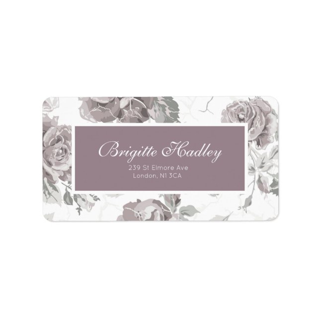 Dusty rose pink engagement party label (Front)